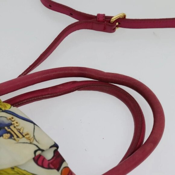 PRADA Hand Bag Nylon 2way White Gold Auth 141530 - Picture 9 of 16